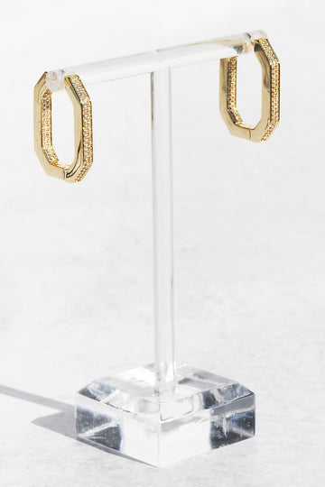 OCTAVIA HOOPS- 14K GOLD PLATE